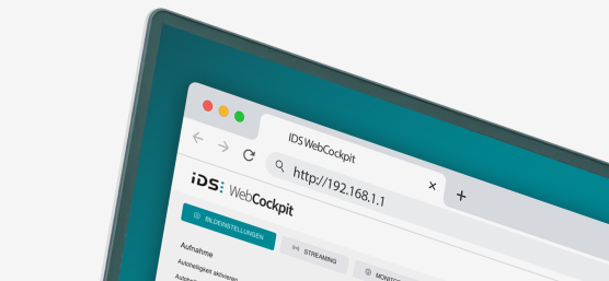 IDS WebCockpit ファームウェアインターフェースの画面の一部。