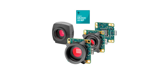 IDSカメラuEye XLEとIconの4つのモデルバリエーション、「onsemi AR2020 20MP 」とラベル付き