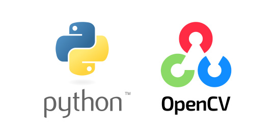 PythonとOpenCVのロゴが並んでいる