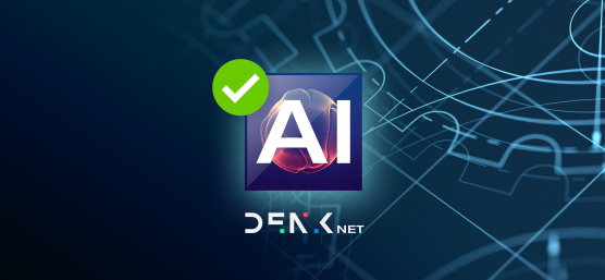 DENKnetロゴとAIシンボルの組み合わせ