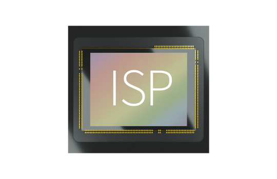 ISP（イメージシグナルプロセッサ）と表示されたカラープロセッサ