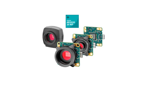 IDSカメラuEye XLEとIconの4つのモデルバリエーション、「onsemi AR2020 20MP 」とラベル付き