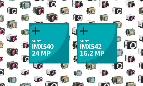 uEye CP、SE、FAシリーズの多数のカメラモデルを並べて表示