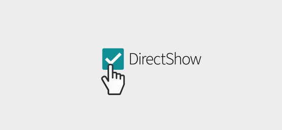 手のマークが DirectShow というラベルの付いたチェックボックスをクリックします。