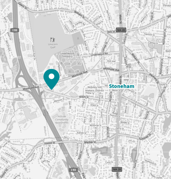 IDS Stonehamの米国での所在地は地図上に示されている。