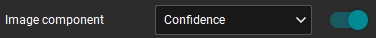 Confidence オプションが有効になっているImage componentモード