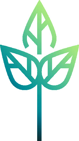 IDSの持続可能性戦略を象徴するIDSカラーの植物アイコン。