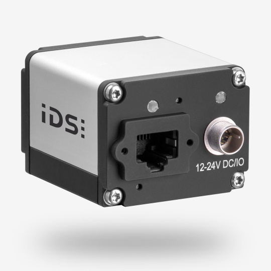 IDS 産業用カメラ uEye SE、USB3 接続、背面図