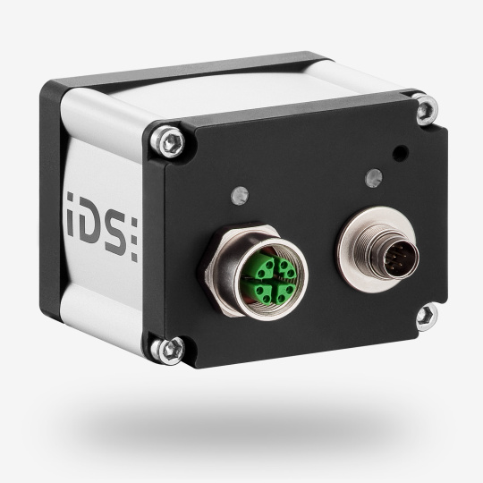 IDS産業用カメラuEye FAの背面写真（USB3接続）