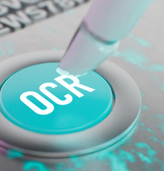 OCR」と書かれた白いボタン