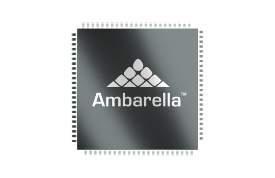ラベルとロゴ入りのAmbarella SoC（システムオンチップ）