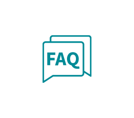 「よくある質問」を表すテキスト「FAQ」が書かれた2つの吹き出し。