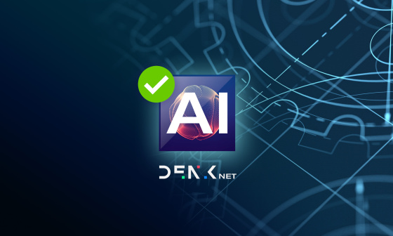 DENKnetロゴとAIシンボルの組み合わせ