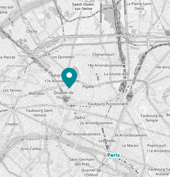 IDSパリのフランスでの所在地は地図上に記されている。