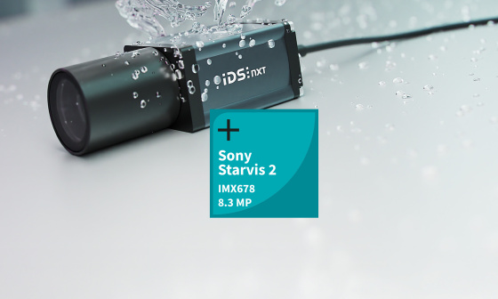 ウォータージェットがIDS NXT osloに当たって、その横にはSony Starvis 2 IMX678 Iconがある。