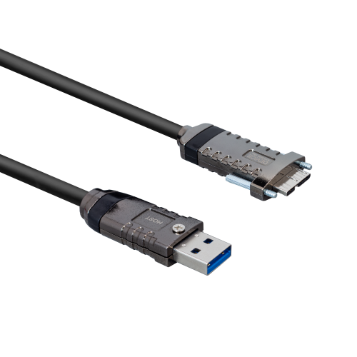 USB 3、AOC、アクティブケーブル、直線、ねじ込み式、10 m