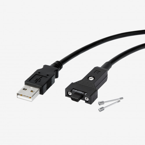 USB 2.0、標準ケーブル、 ストレート、ねじ込み式、3 m