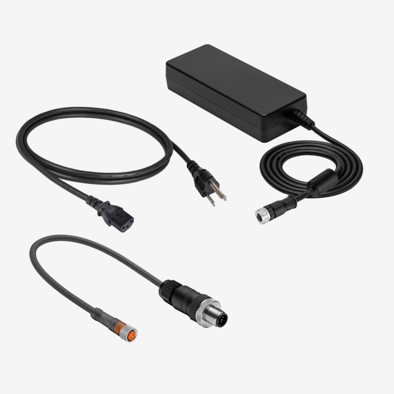 Ensenso 電源セット M8-4、ストレート形状、ねじ止め式 / US仕様