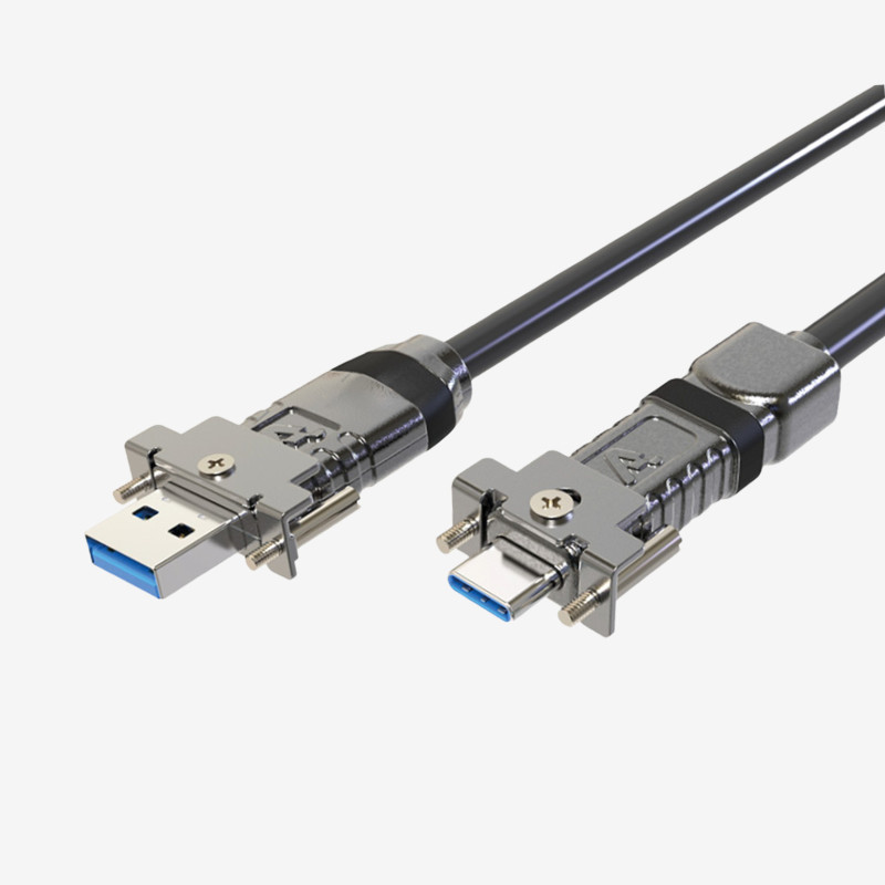 USB 3、AOC、アクティブケーブル、直線、ねじ込み式、10 m