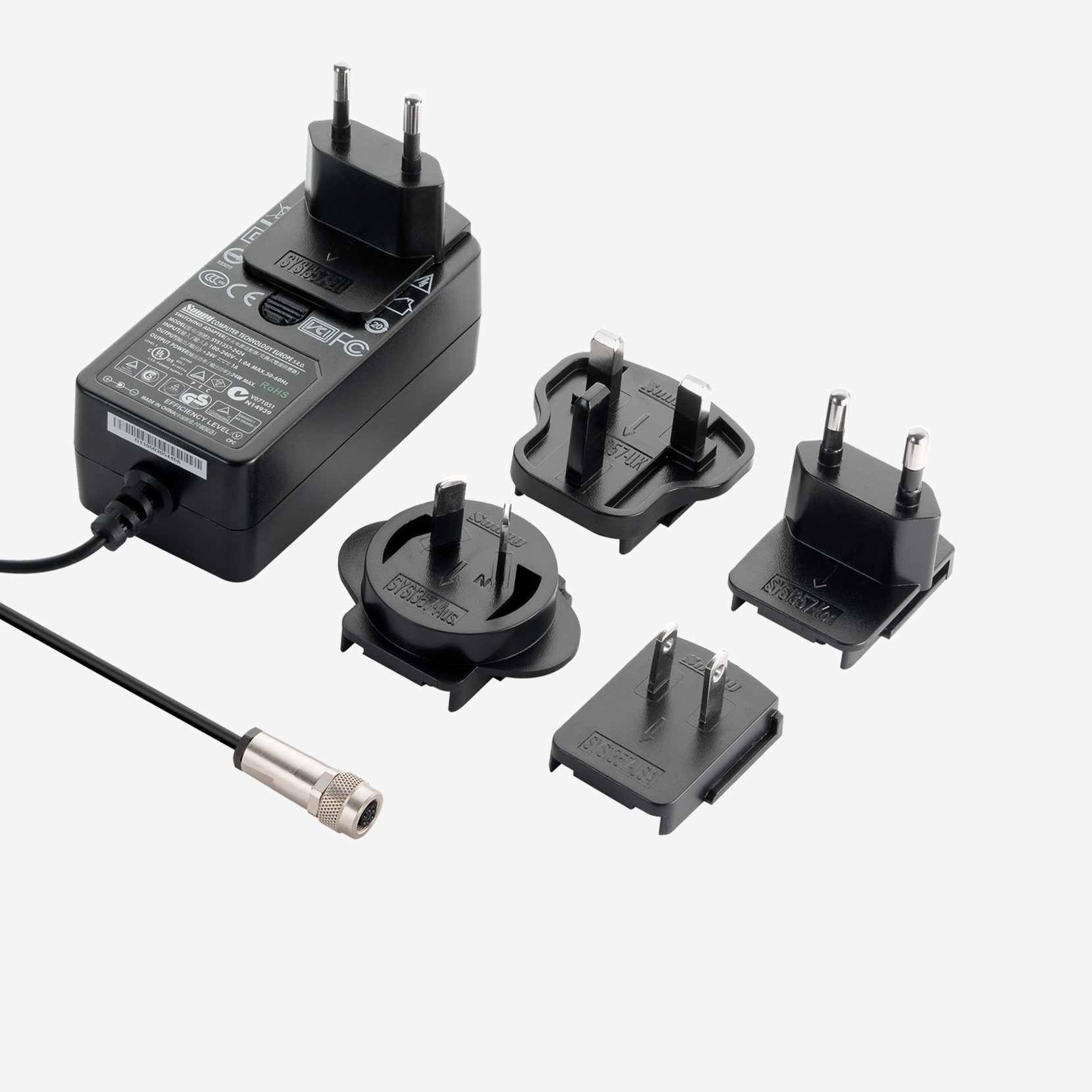 GigE、電源、ユニバーサル電源、ストレート、1.8 m